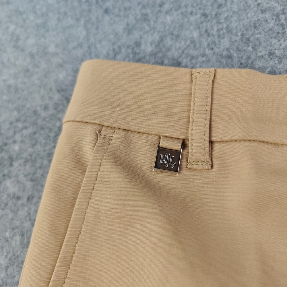 Lauren Ralph Lauren Straight Leg Chino Pants Womens 4 Tan Khaki Trousers NWT - Picture 8 of 12